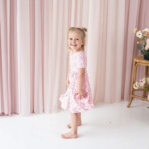 Kyte Baby - Twirl Dress - Sakura Leopard - 4T